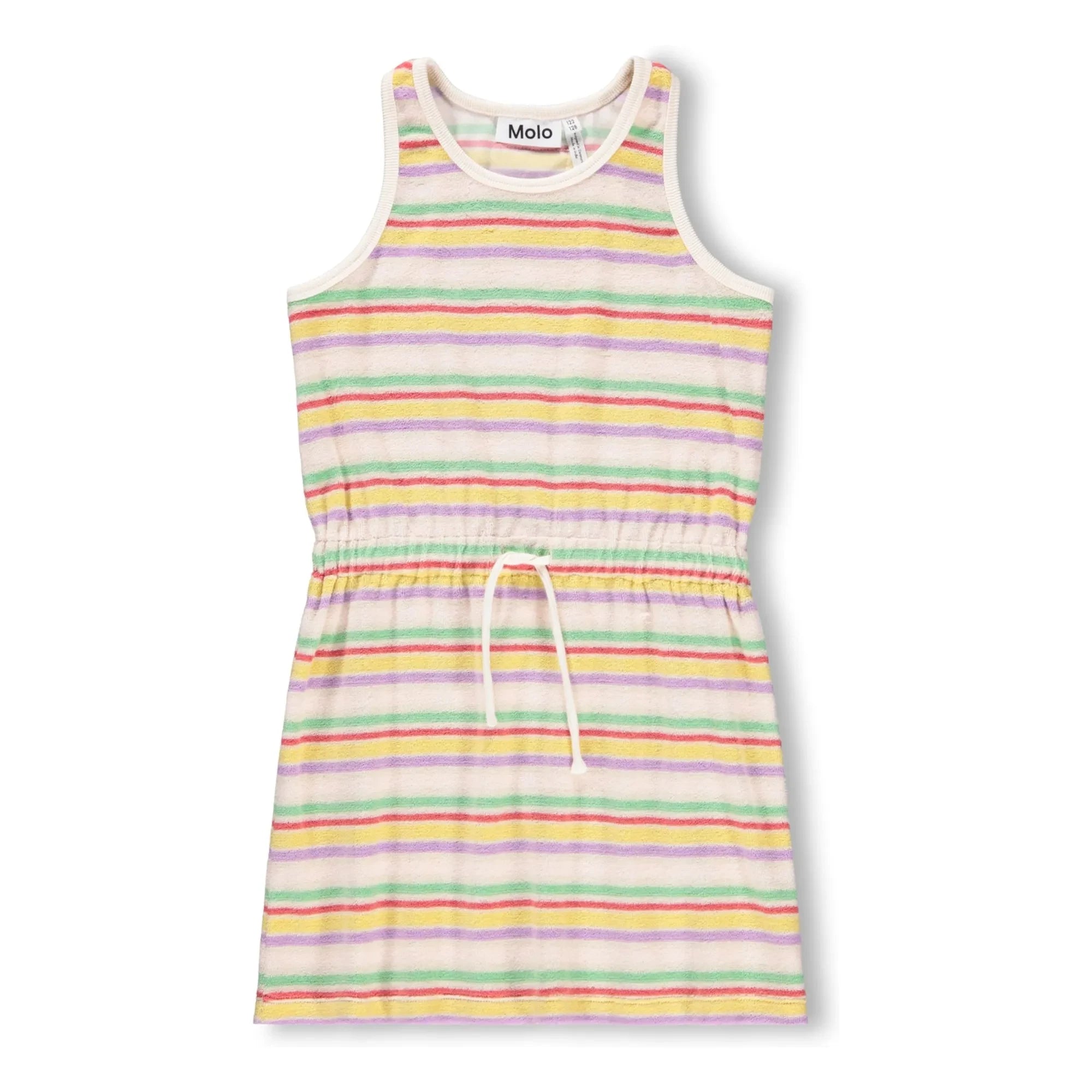 Molo - Cherish Striped Organic Cotton Dress | Ecru