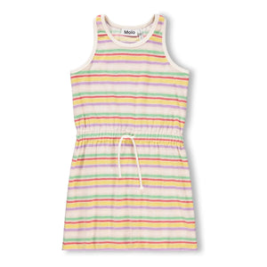 Molo - Cherish Striped Organic Cotton Dress | Ecru