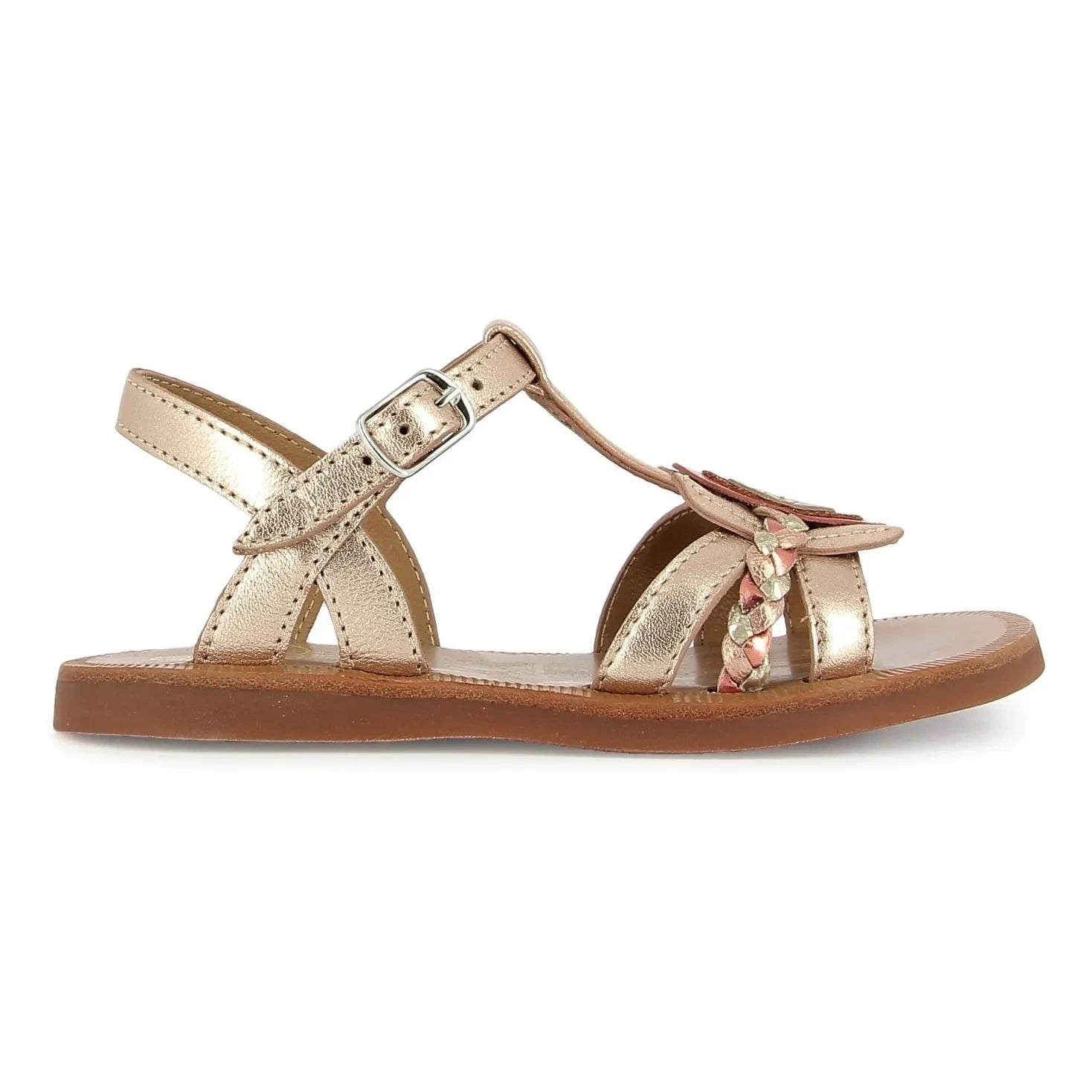 Pom d'Api - Plagette Alto Metallic Sandals | Copper Red