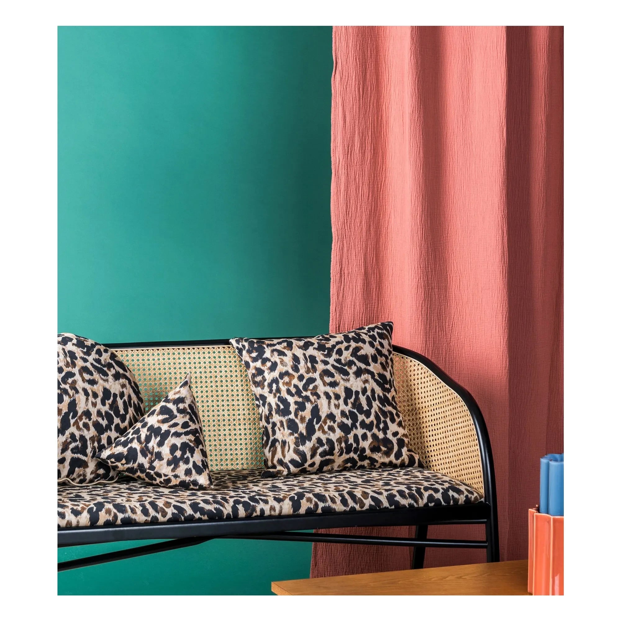 The Socialite Family - Carino Jacquard Square Pillow | Leopard