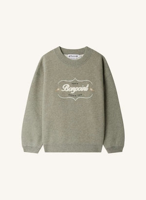 Bonpoint - Tonino organik pamuklu fleece sweatshirt | Heather gri