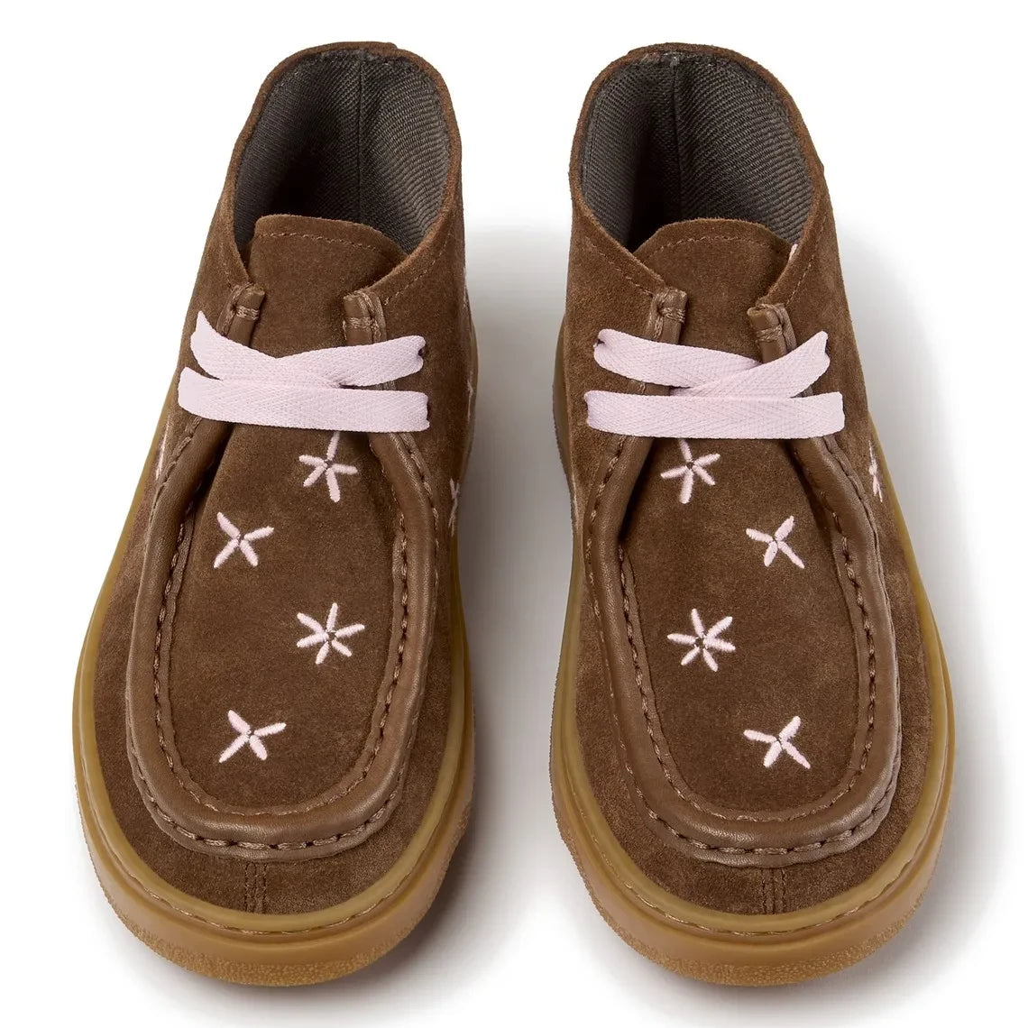 Camper - Floral Kiddo Lace-up Boots | Brown