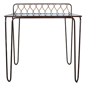 Honoré - Croisette Stainless Steel Desk | Frosted brown