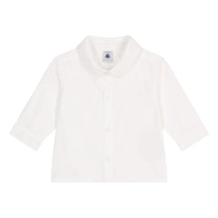 Petit Bateau - Baptism Organic Cotton Shirt | White