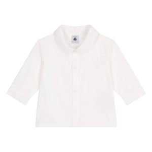 Petit Bateau - Baptism Organic Cotton Shirt | White