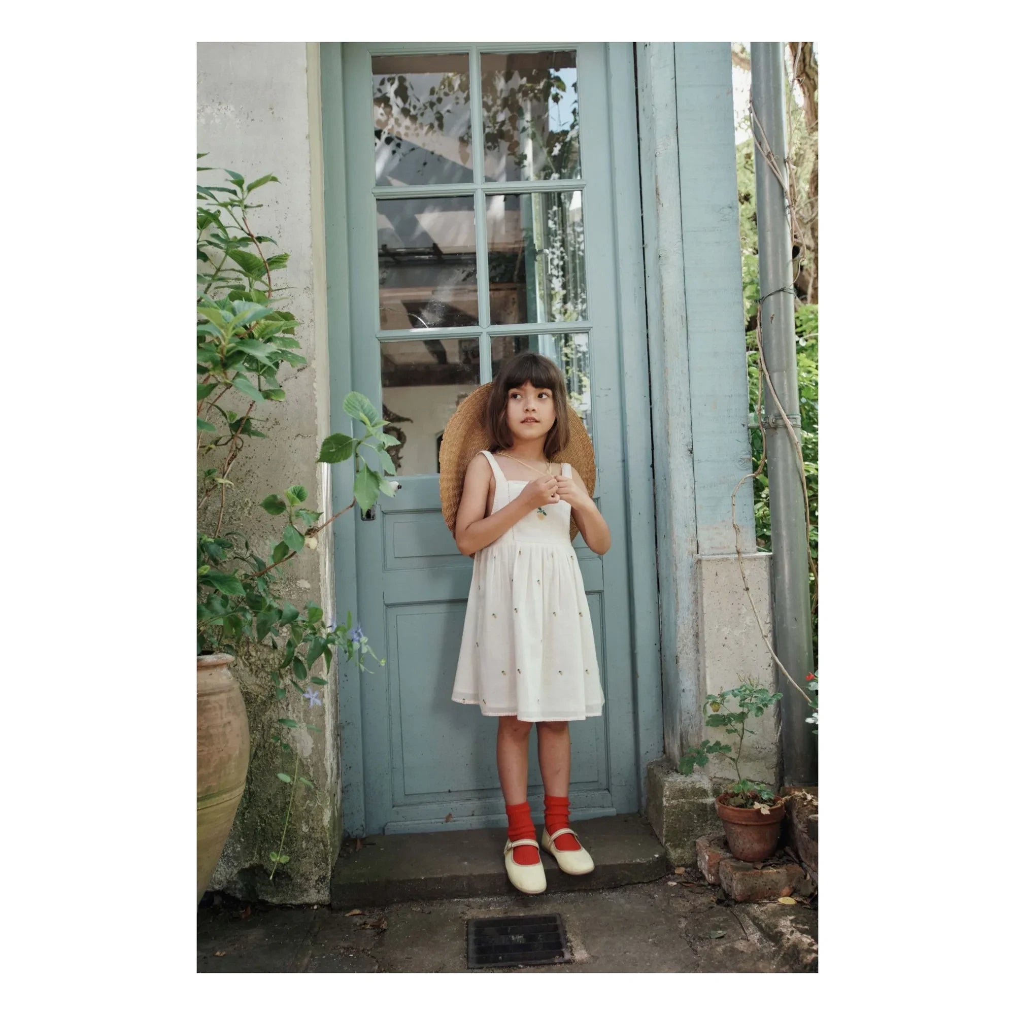 Emile et Ida - Lemon Embroidered Dress | Cream