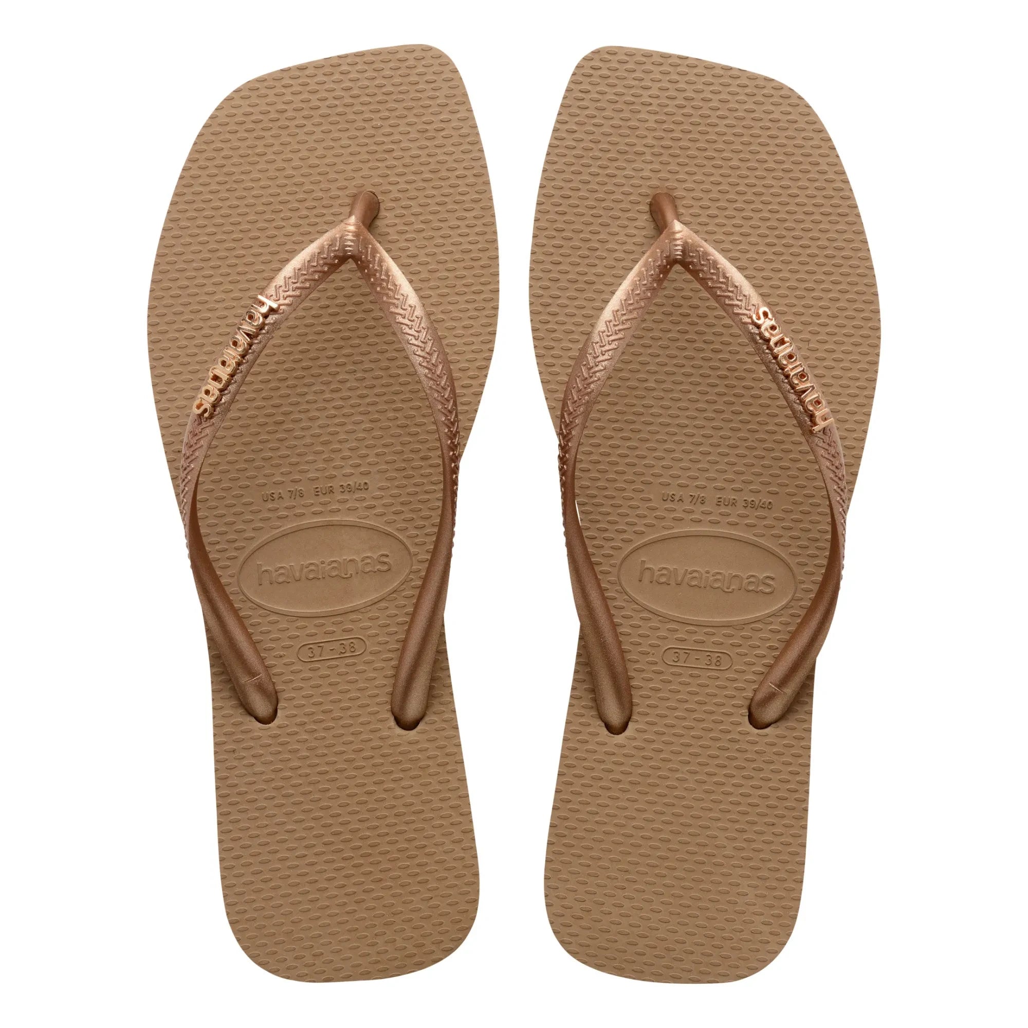 Havaianas - Square Logo Metallic Flip-Flops | Pink