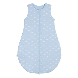 Petit Bateau - Baleines Organic Cotton Sleep Suit | Light Blue