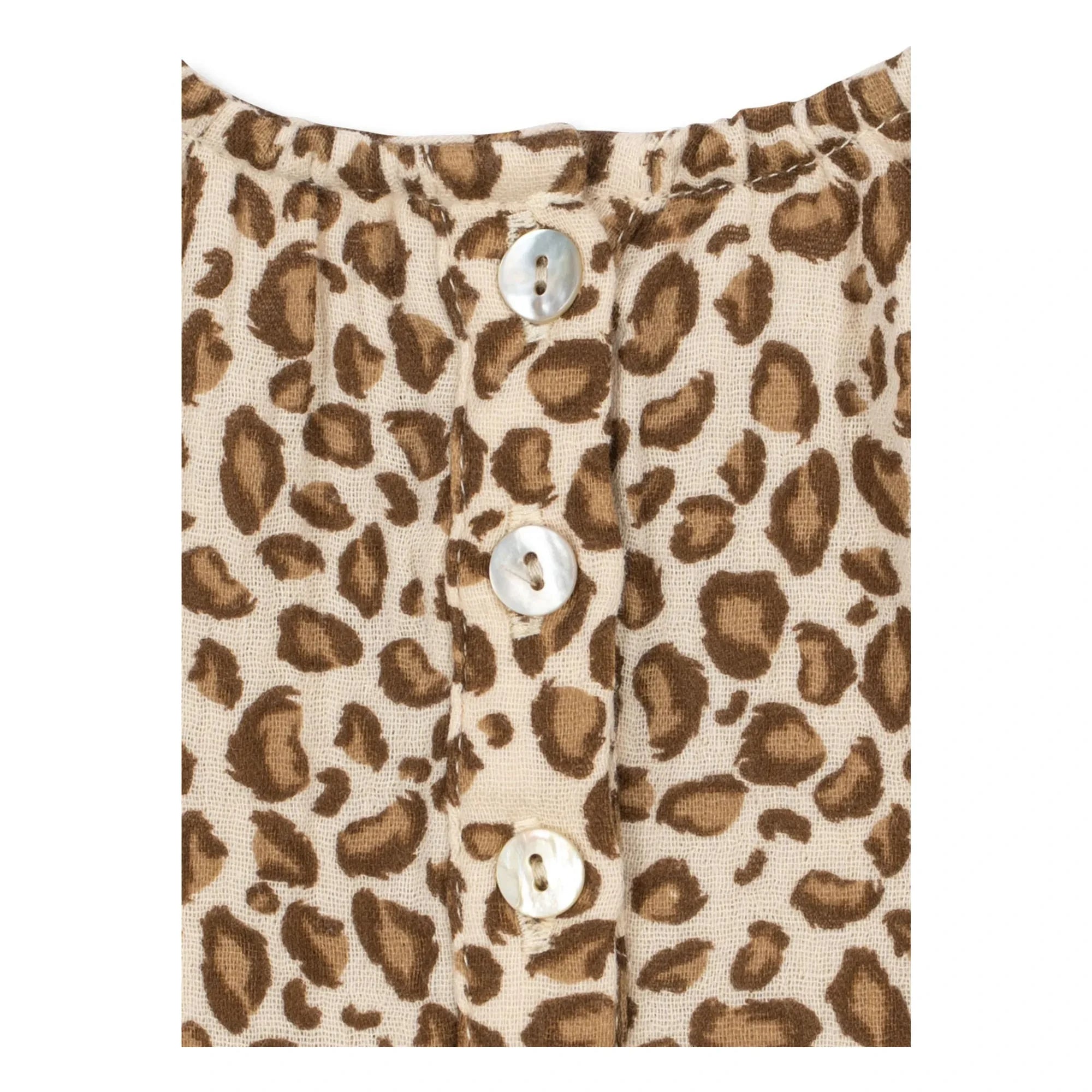 Konges Sløjd - Coco Leopard Organic Cotton Blouse | Brown