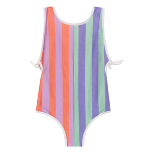 My First Cantê - Dakota Striped Swimsuit | Purple
