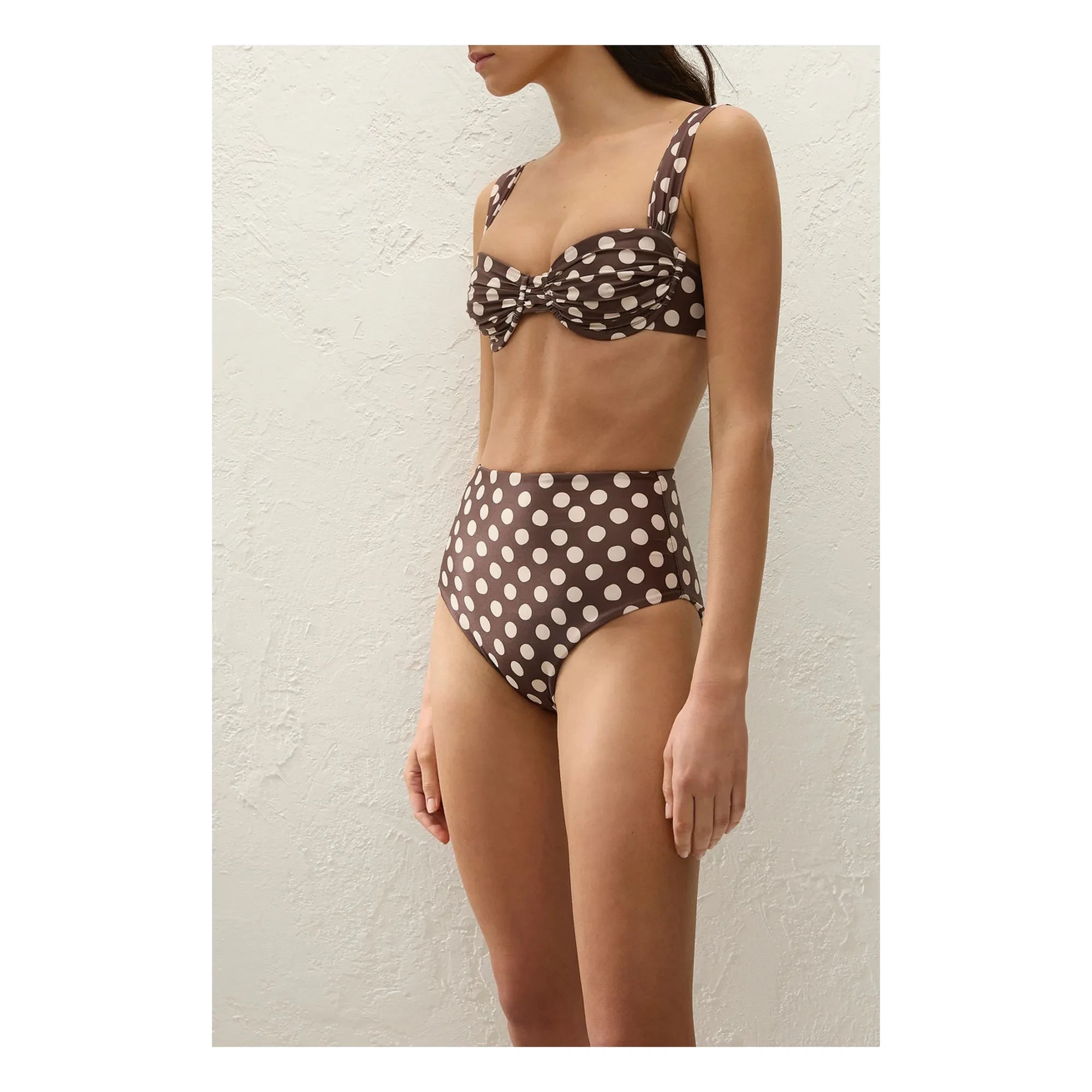 Faithfull the Brand - Polka Dot Top Swimsuit | Chocolate