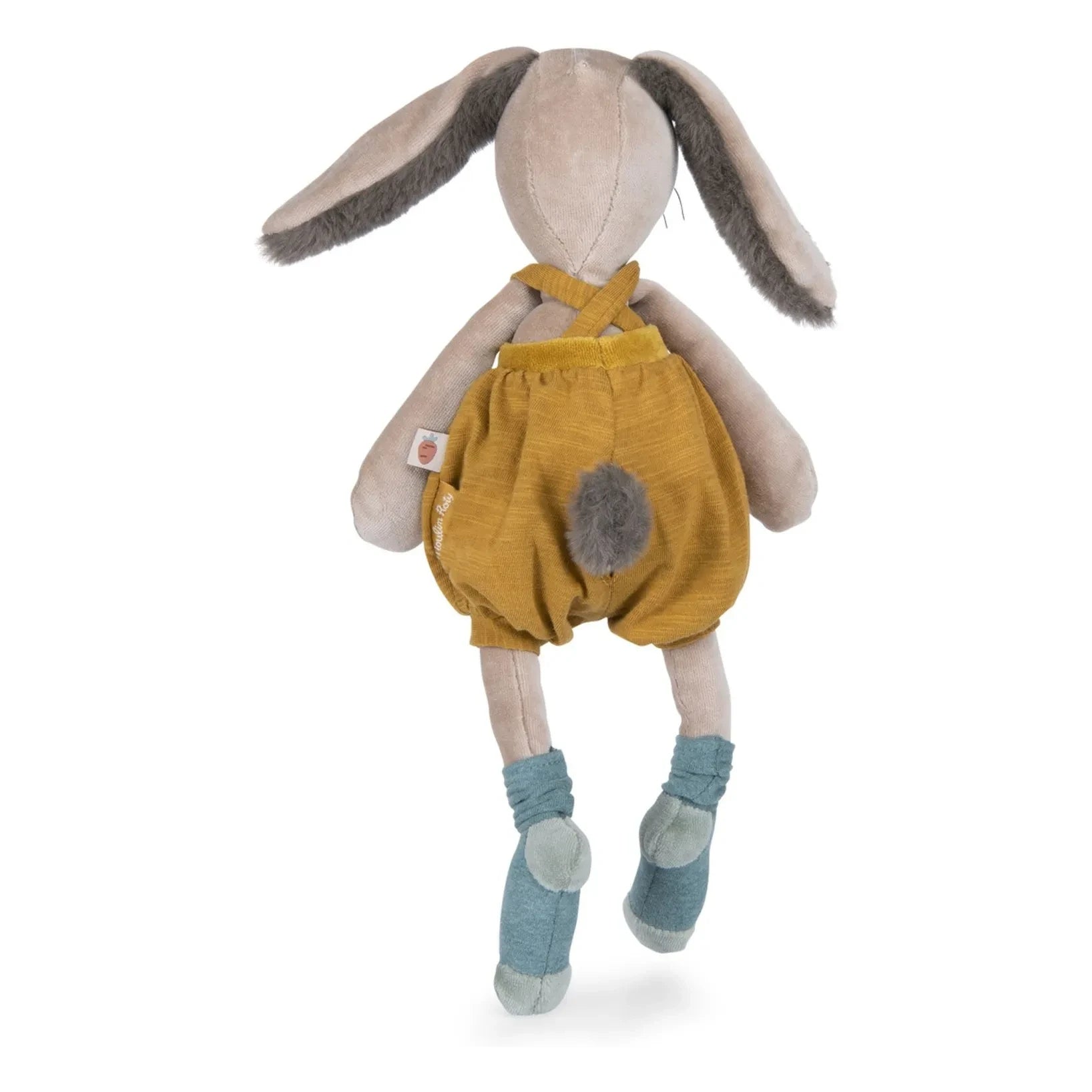 Moulin Roty - Mustard-colored Bunny Doudou - Three Little Rabbits