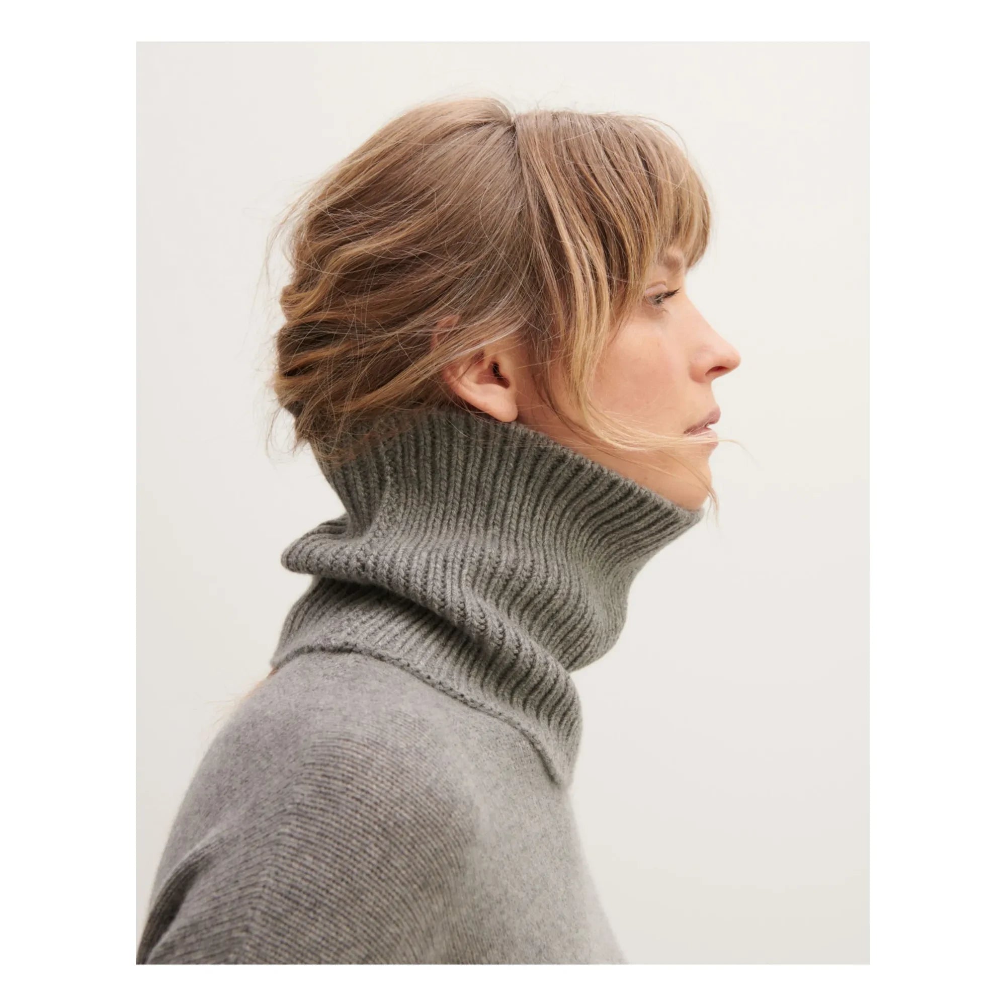 Bompard - 12-Ply Cashmere Textured Choker | Silver Gray