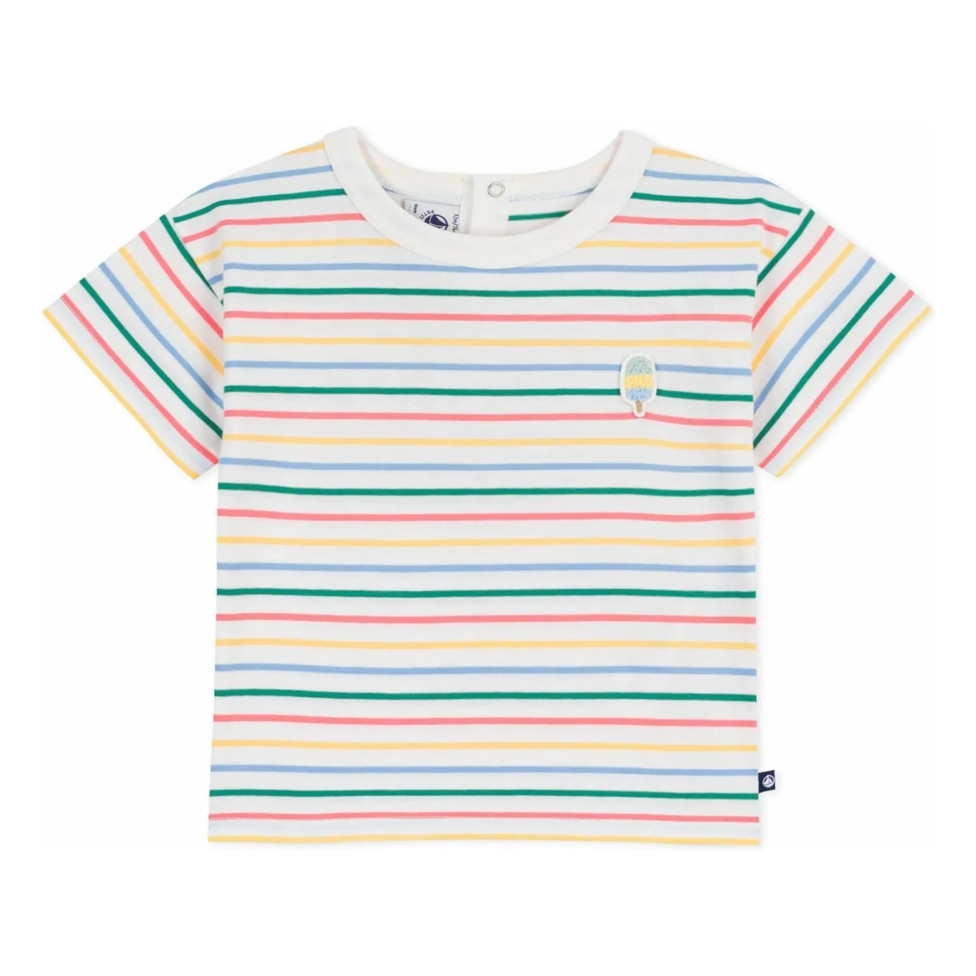 Petit Bateau - Striped Ice T-Shirt | White