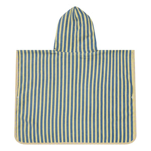 Jera Mini - Striped Terry Poncho | Light Yellow