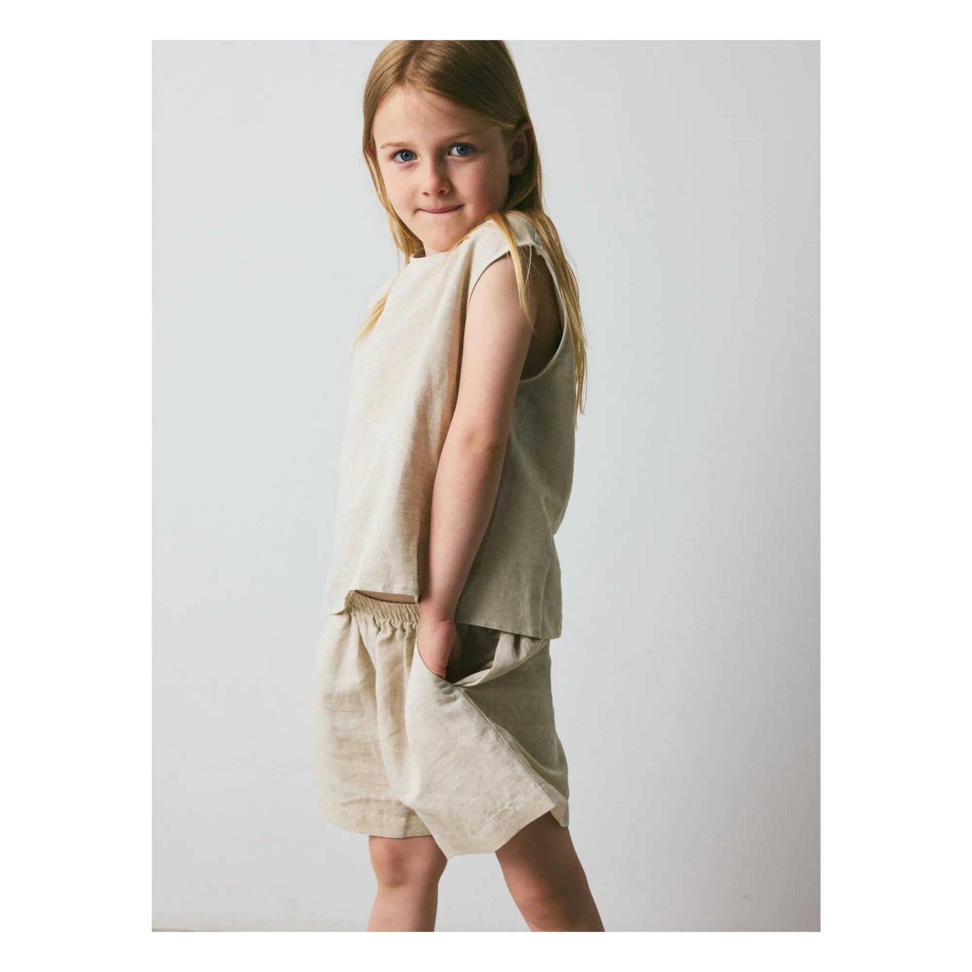 brunobruno nation - Theo Shorts Linen & Organic Cotton | Beige