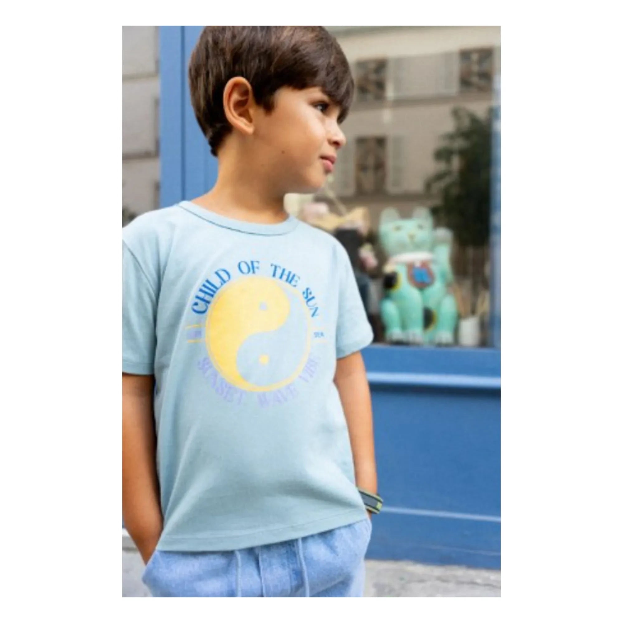 Louis Louise - Tom Yin Yang T-Shirt | Light Blue