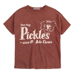 Bobo Choses - The Dog Pickles Organic Cotton T-Shirt | Brown