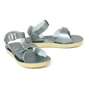 Salt-Water - Waterproof Leather Surfer Sandals | Silver