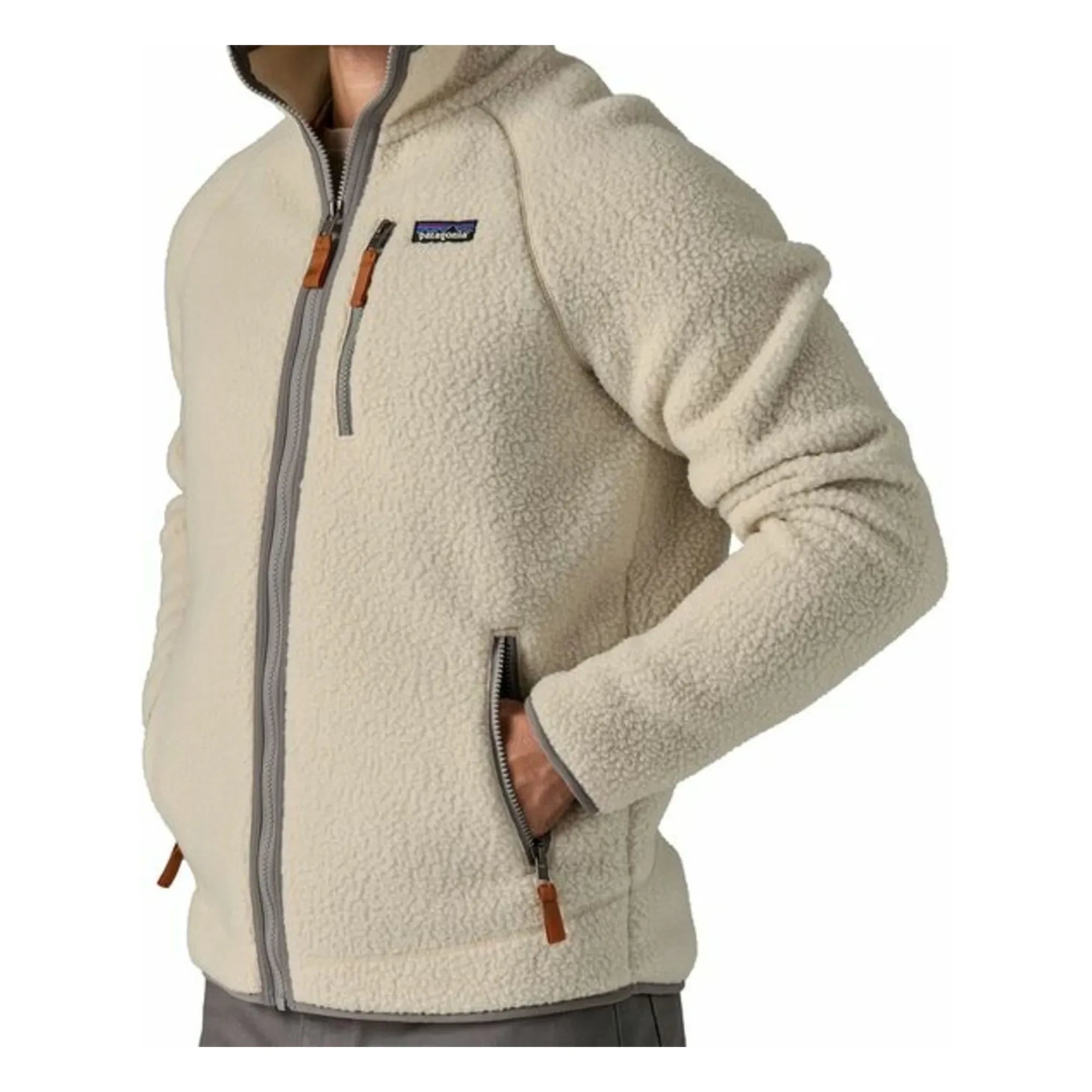 Patagonia - Retro Pile geri dönüştürülmüş elyaf polar, fermuarlı | Ekru