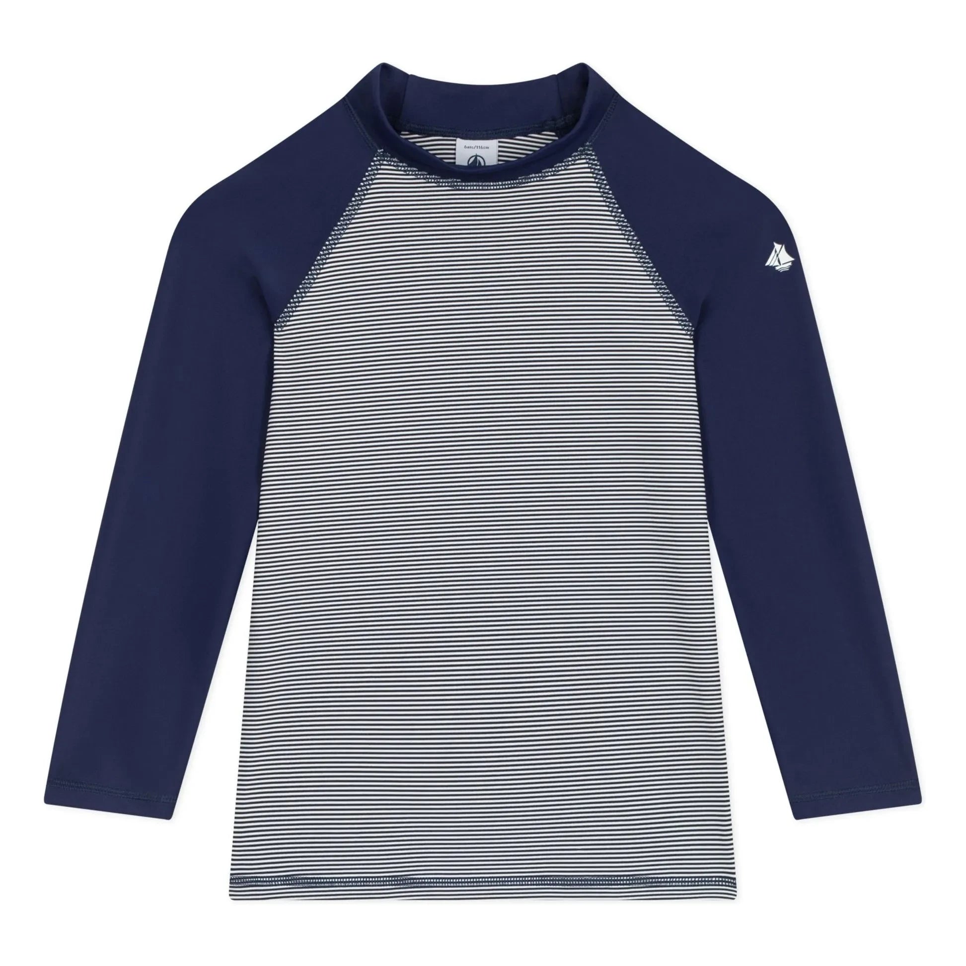 Petit Bateau - Striped UV Protection Bath T-Shirt | Night Blue