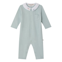 Bonpoint - Anton Organic Cotton Interlock Pajamas | Light Blue