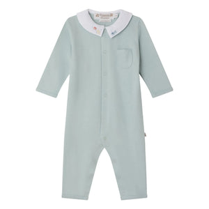 Bonpoint - Anton Organic Cotton Interlock Pajamas | Light Blue