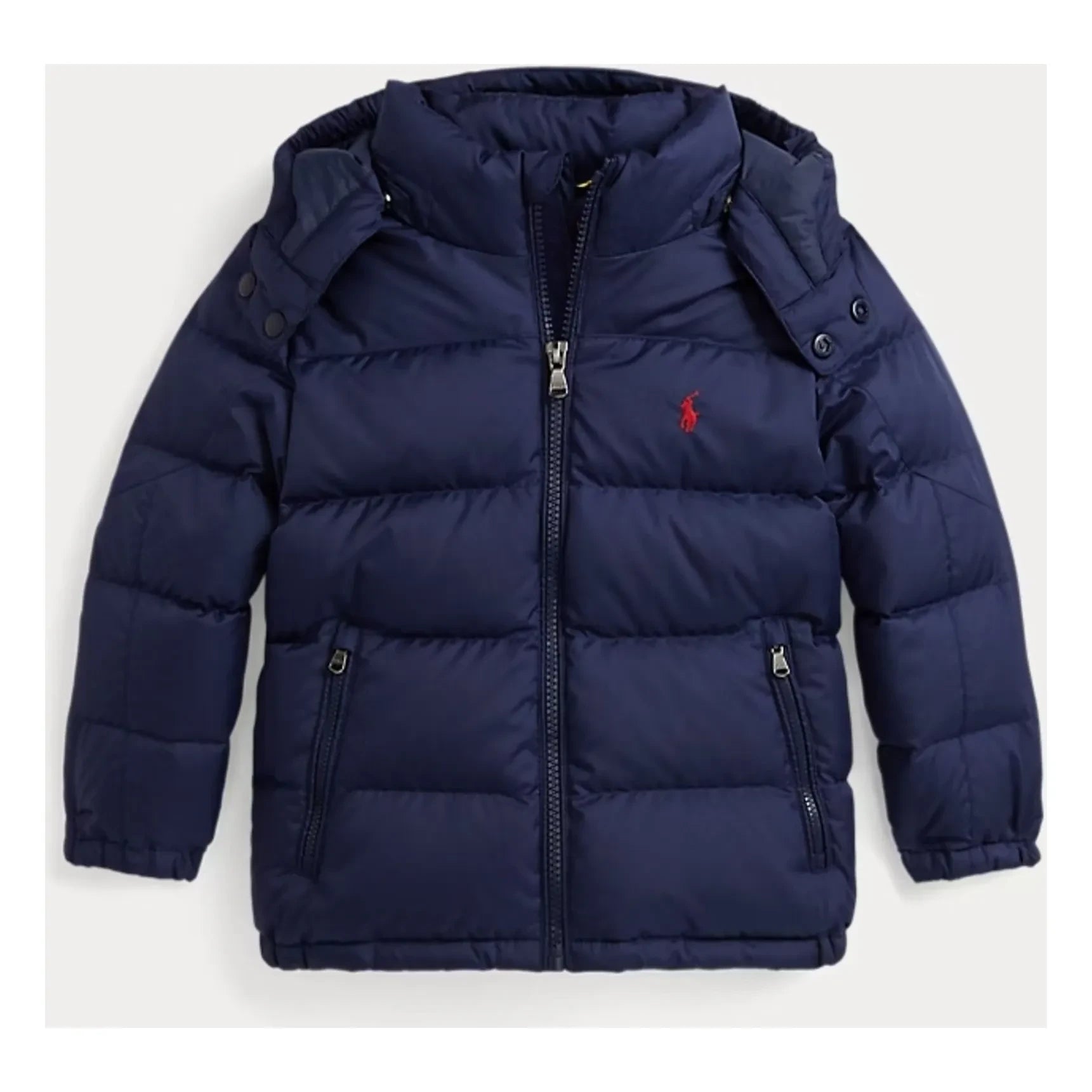 Ralph Lauren - Recycled Fiber Logo Puffer Coat | Navy Blue