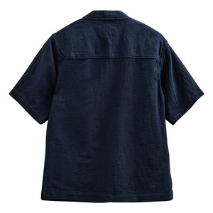 Anerkjendt - Akjesper Twill Short Sleeve Kimono | Dark Blue