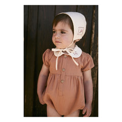 birinit - Claudine Collar Romper Organic Cotton | Russet