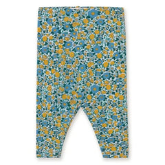 Tinycottons - Organic Cotton Ribbed Floral Leggings | Blue