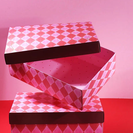 Dinossi - Pink Checkered Gift Box