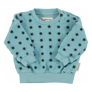 Piupiuchick - Striped Star Sweatshirt Organic Cotton | Blue