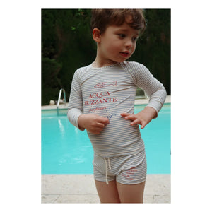 Konges Sløjd - Aster Striped Recycled Fibre Swim Shorts | Beige