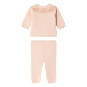 Bonpoint - Jenny Laine Cardigan and Pants Set | Light Pink