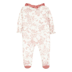 Tartine et Chocolat - Footed Pajama Toile de Jouy | Peach