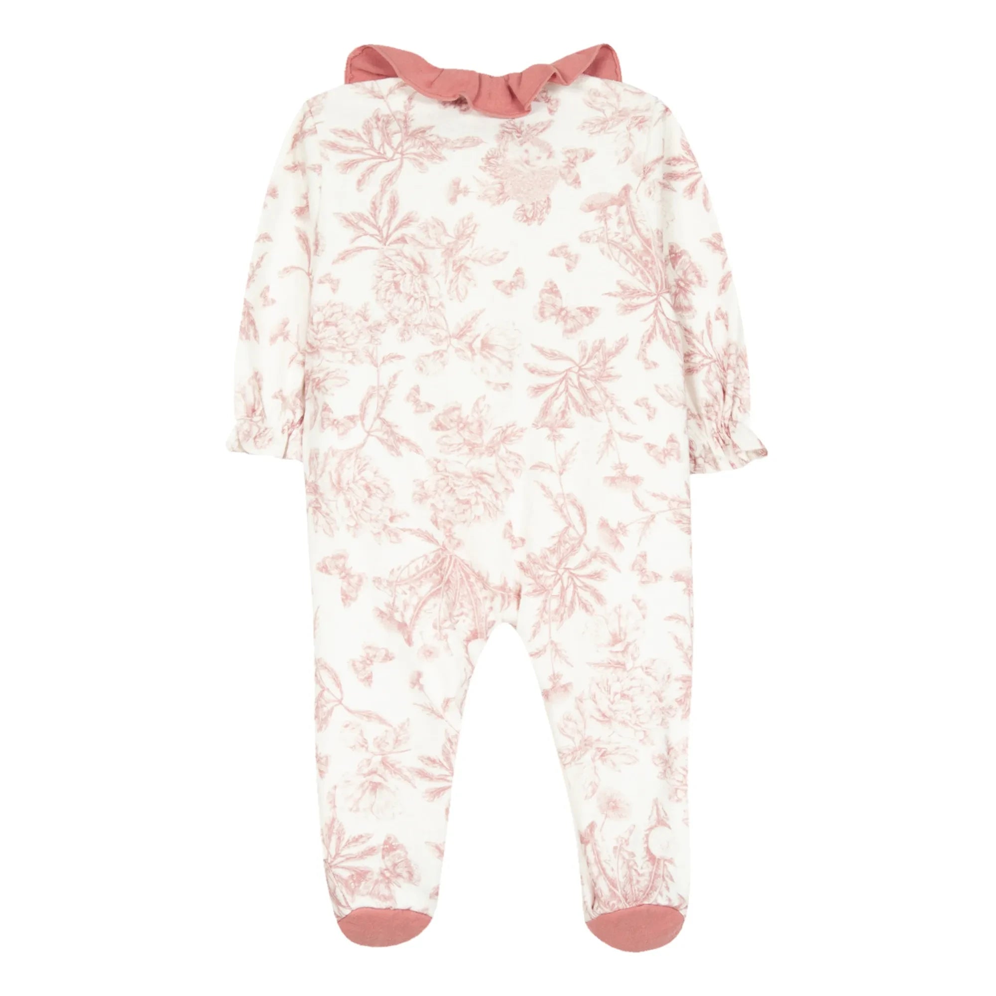 Tartine et Chocolat - Footed Pajama Toile de Jouy | Peach
