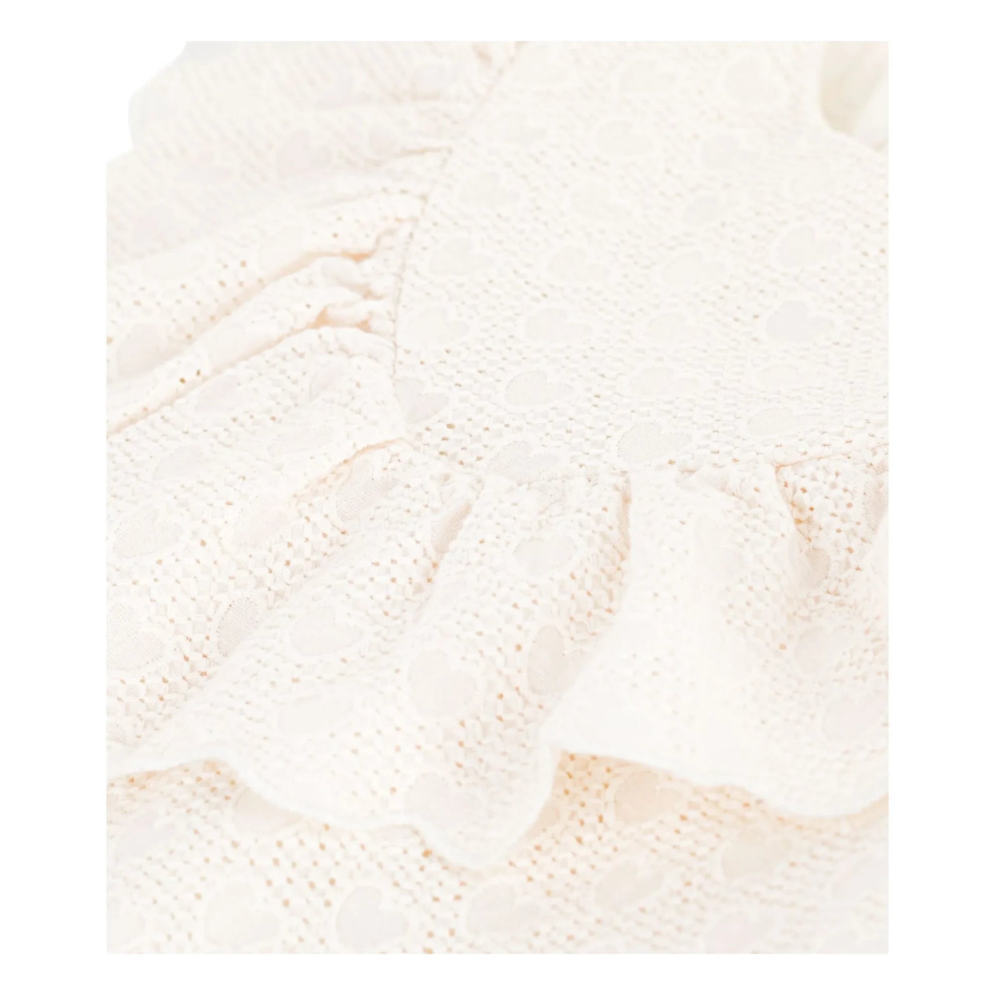 Petit Bateau - English Lace Heart Embroidered Cotton Dress | White
