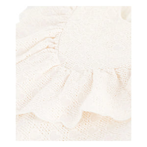 Petit Bateau - English Lace Heart Embroidered Cotton Dress | White
