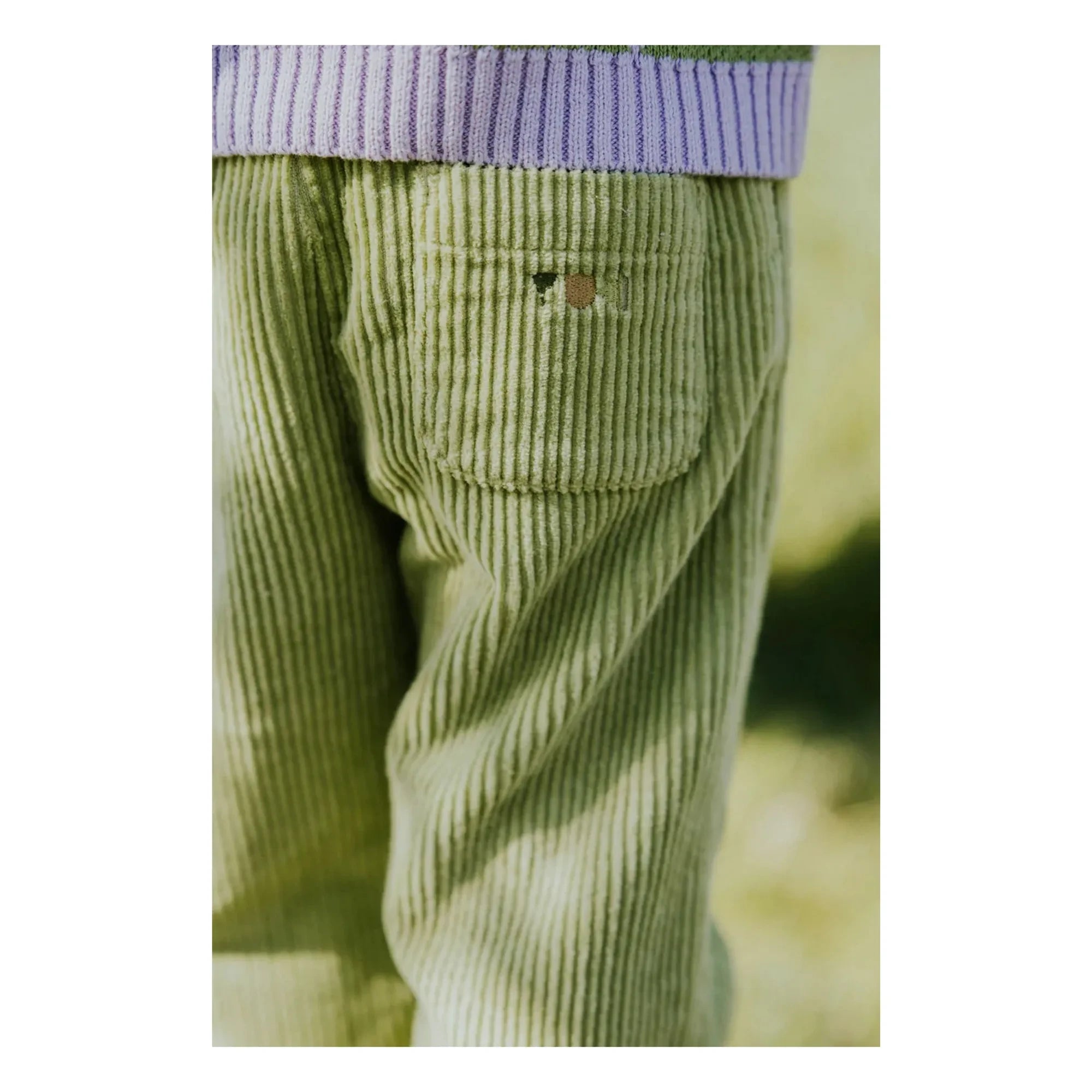 Yuki - Organic velvet pants | Olive