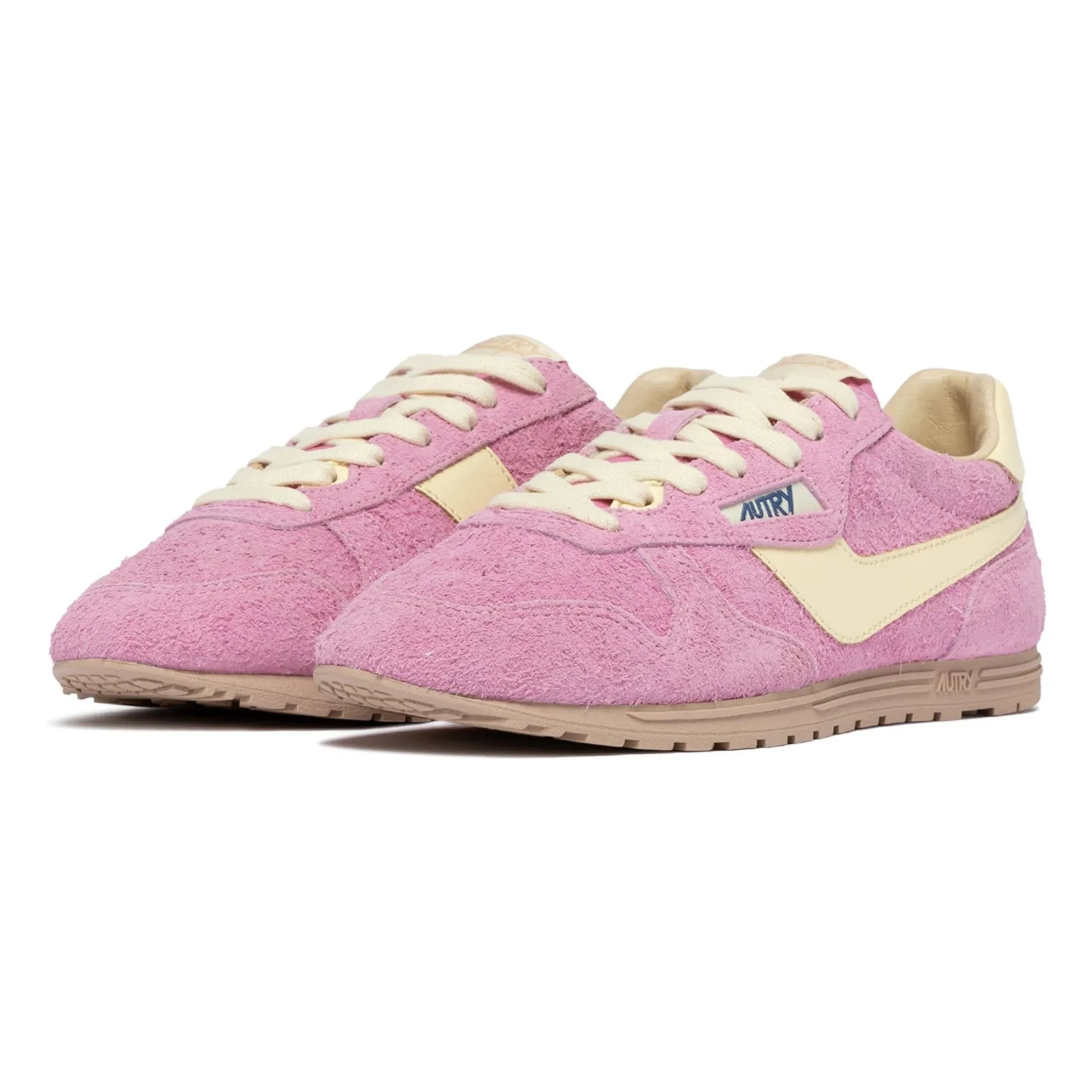 Autry - Windspin Low Two-Tone Suede & Leather Sneakers | Pink