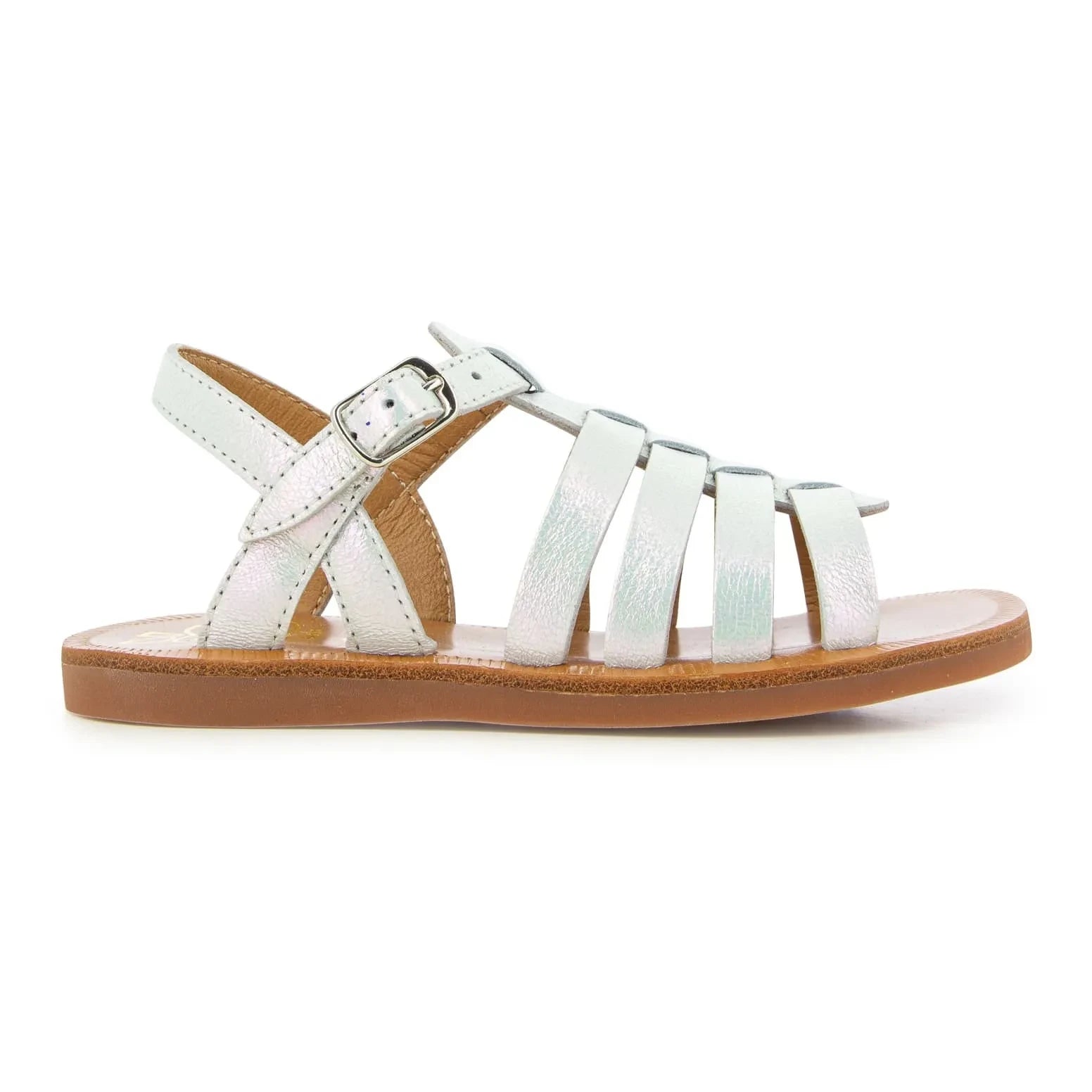 Pom d'Api - Plagette Strappy Sandals | White Satin