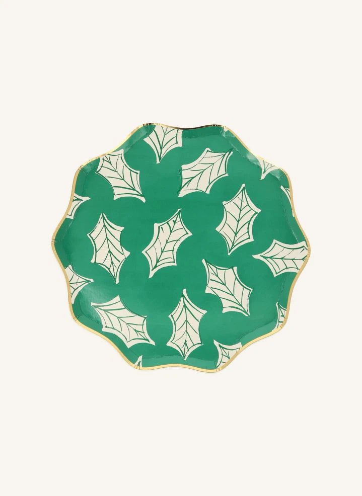 Meri Meri - Block Printed Christmas Plates - Set of 8
