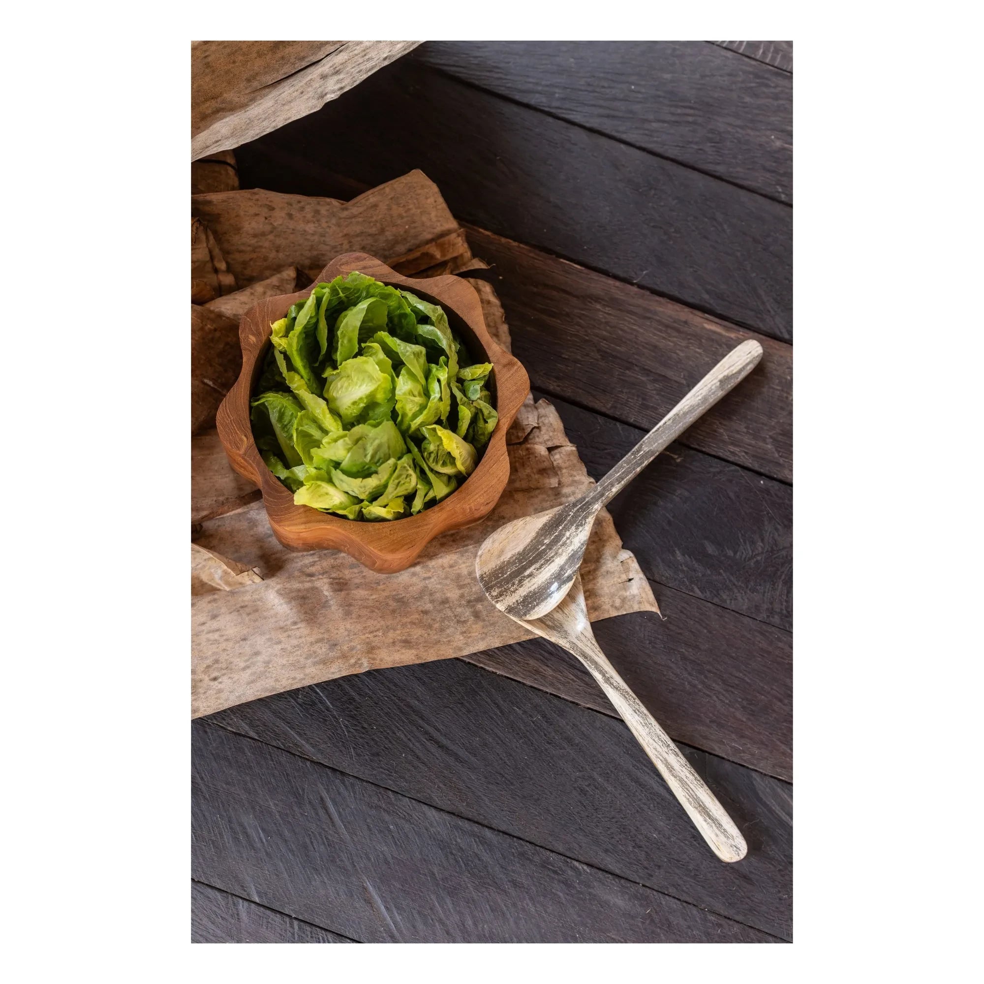 Woodmata - Teak Bowl Fleur | Teak