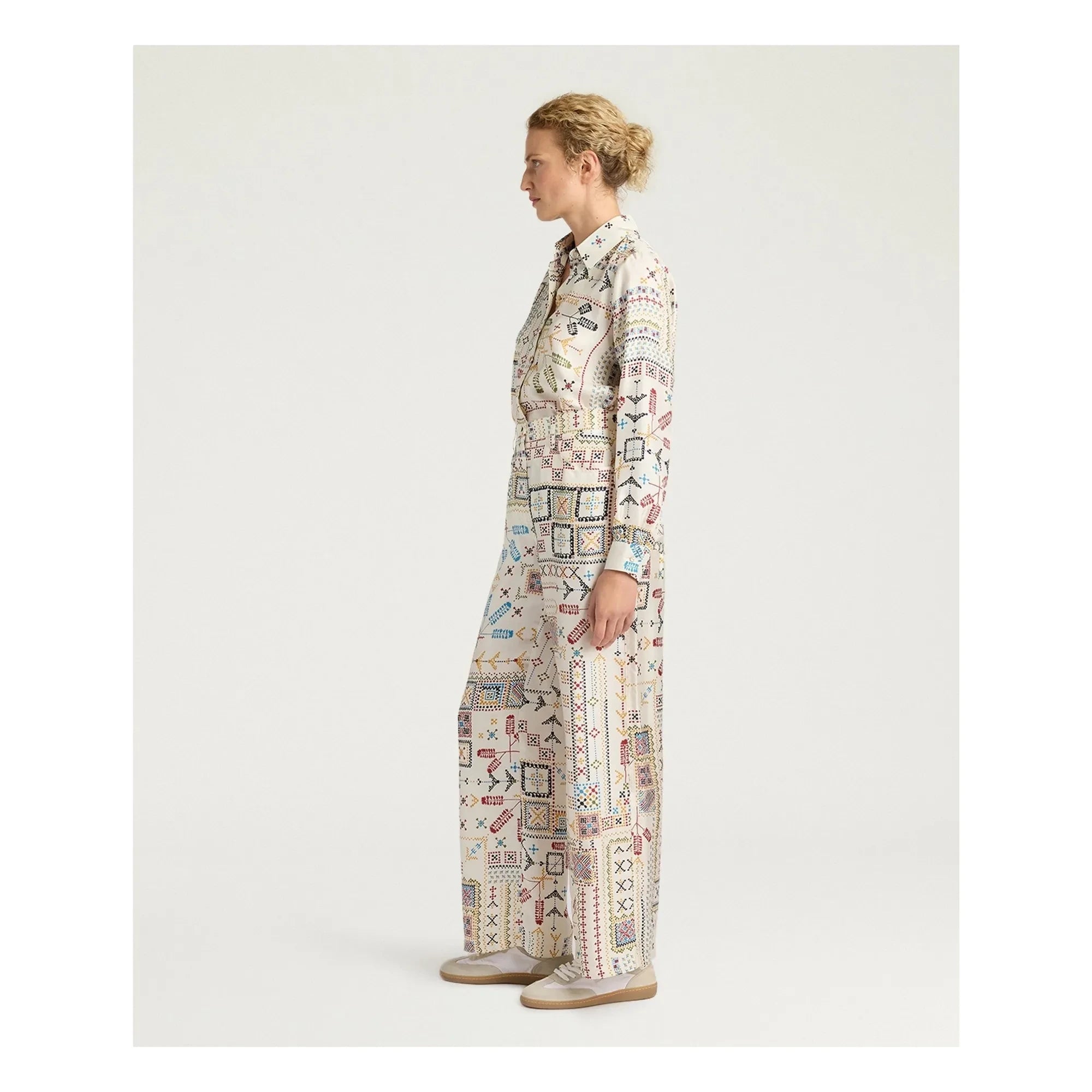 Momoni - Ortiz İpek Pantolon | Krem