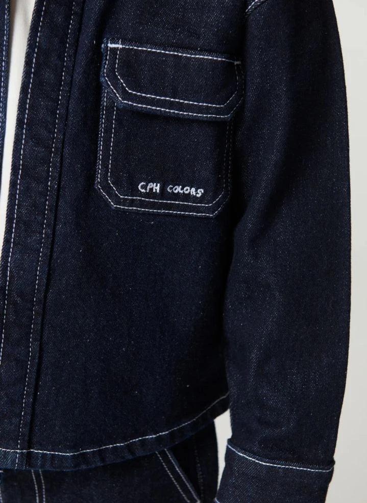 Copenhagen Colors - Organik Pamuk Denim Gömlek | Koyu Mavi
