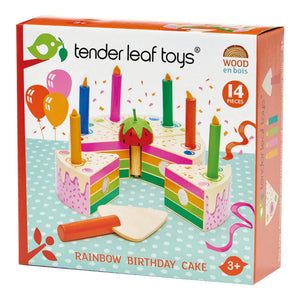 Tender Leaf Toys - Ahşap Gökkuşağı Doğum Günü Pastası