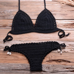 Jesminda - Örme Siyah Brezilya Bikini Takımı
