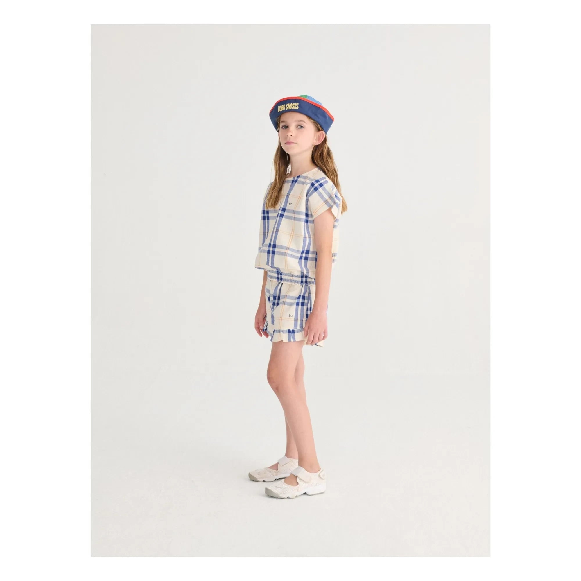 Bobo Choses - Organic cotton plaid top | White
