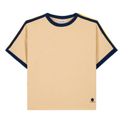 We Are Kids - Taylor Contrast Organic Cotton T-Shirt | Beige